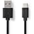 Kabel NEDIS USB-A-USB-C 1m svart