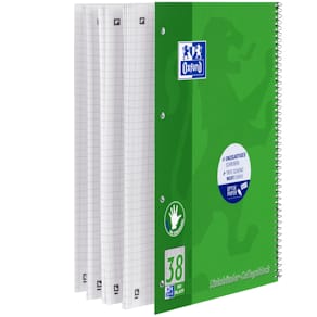 Collegeblock Oxford A4+ OPTIK PAPER, 80 Blatt, Lineatur 38, grün