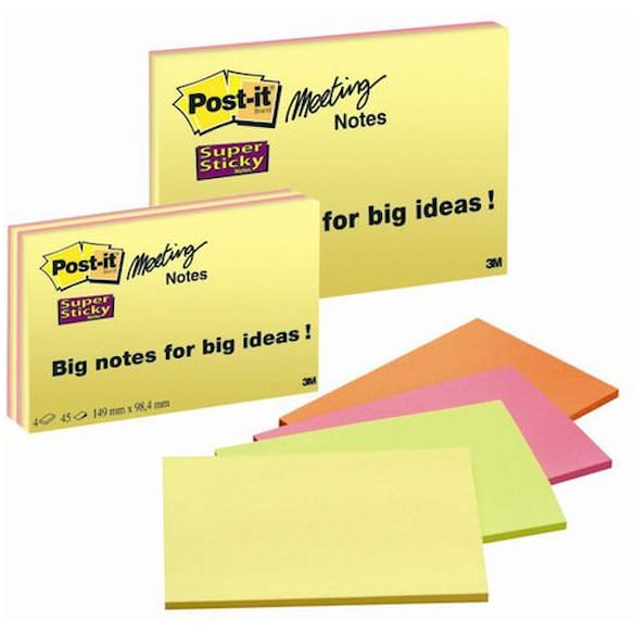 Notatblokk POST-IT SSN 203x152 Neon(4)