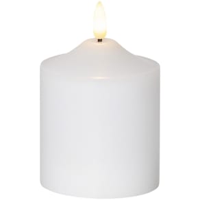 Blockljus STAR T LED Top 7,5x12cm vit