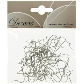 Kugelaufhänger Decoris S-Haken, 50 St., silber