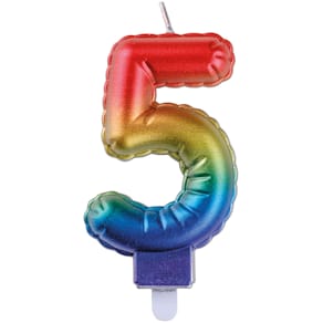Zahlenkerze TIB, 5, sortiert