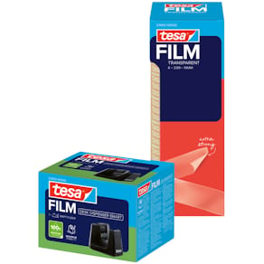 Tischabroller tesa Easy Cut Smart, schwarz/transparent, +8 Rollen