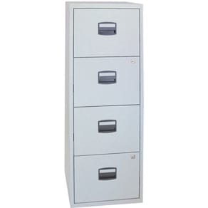 Hängmappsskåp BISLEY Ljusgrå, 4 lådor, 413x1283x400mm