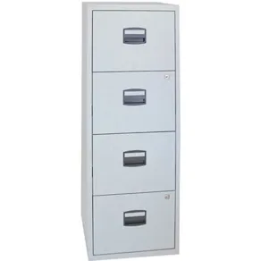 Hängmappsskåp BISLEY Ljusgrå, 4 lådor, 413x1283x400mm