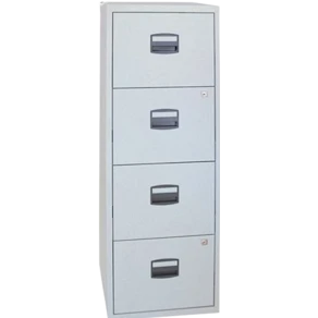Hängmappsskåp BISLEY Ljusgrå, 4 lådor, 413x1283x400mm