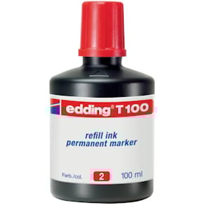 Nachfülltinte edding T 100, 100 ml, rot