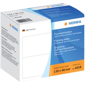Frankieretiketten HERMA, 130 x 40 mm, weiß