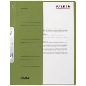 Einhakhefter Falken, grün, A4, halber Vorderdeckel