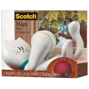 Tejphållare Scotch® Katt + 1rl Magic 19mm x 8,89m