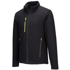Fleecetröja text zip PW EV480 svart 2XL