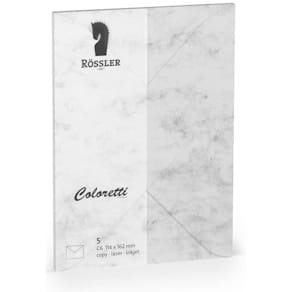 Briefumschläge Rössler Coloretti, C6, 5 St., grau marmora
