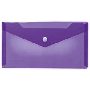 Brieftasche HERMA PP, DIN lang, transparent violett, Druckknopf