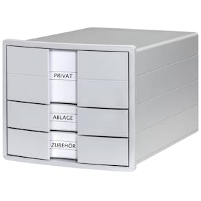 Schubladenbox HAN IMPULS, 3 Schubladen, lichtgrau