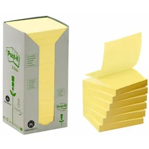 Notes POST-IT Z-block rec 76x76gul 16/fp