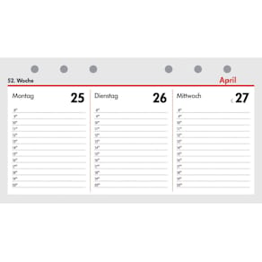 Ersatzkalendarium BSB Kompakt A6, quer, 1 Woche/2 Seiten, 2026