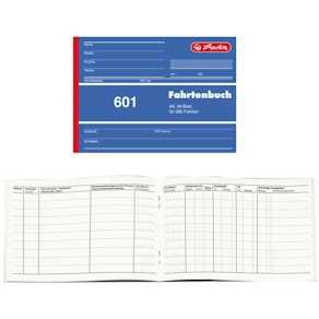 Fahrtenbuch Herlitz 601, A6, 40 Blatt