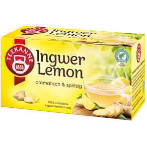 Tee TEEKANNE Ingwer-Lemon, 20 Beutel à 1,75 g