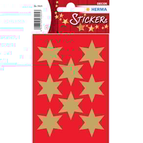 Schmucketikett HERMA, Stern, 33 mm, gold