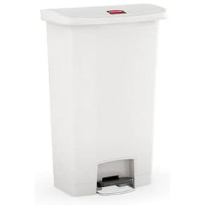 Tretabfallbehälter Rubbermaid Slim Jim Step-On, 90 l, weiß, Deck