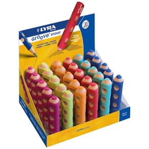 Radierer Lyra Groove, Display mit 30 Stück, sortiert