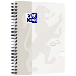 Notesbog Oxford Touch linjeret A5+, grå, 180x210 mm, 5-pak