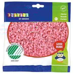 Rörpärlor pastell rosa 6000/fp