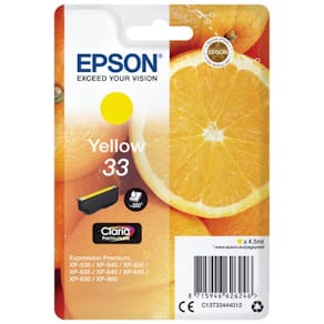 Bläckpatron EPSON C13T33444012 gul