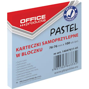 Memoblok Pastel, 76 x 76 mm, 100 vel, pastelblauw
