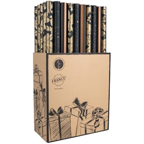 Geschenkpapier BEAUMONT GROUP Fantasie Offset, schwarz, sortiert