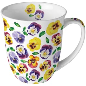 Kaffeebecher AMBIENTE Frühj., 0,4 l, Stiefmütterchen