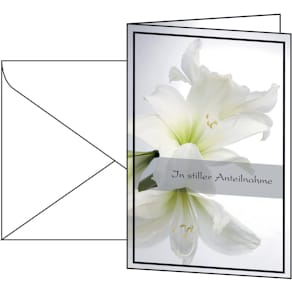 Trauerkarten-Set Sigel Design, 10+10 St., Amaryllis