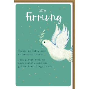 Glückwunschkarte Noname Firmung, bunt, mit Umschlag