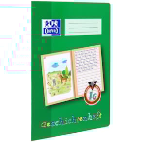 Geschichtenheft Oxford A4, 16 Blatt, Lineatur 1G, bunt