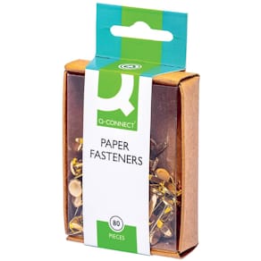 Musterklammern Q-CONNECT KF02028, Rundkopf, messing, 17 mm