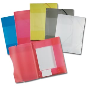 Sammelmappe Folia, A4, Kunststoff, Gummizug, sortiert