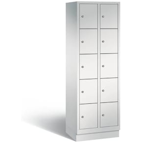 Fächerschrank CP Classic, 2x5 Fächer, hellgrau