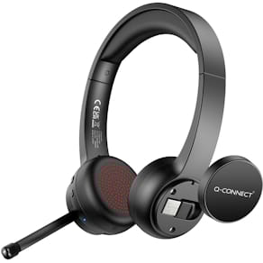 Headset Q-CONNECT mit Mikrofon Stereo kabellos