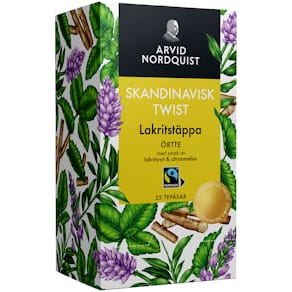 Skandinavisk Lakridsslik med Tebusk 25-pak