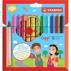 Filzstift STABILO Cappi, 12 Farben sortiert
