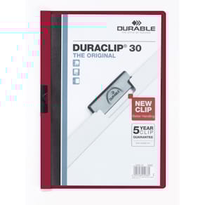 Klemmmappe Durable Duraclip, A4, aubergine