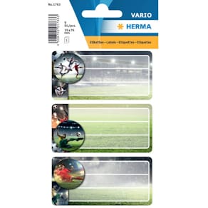 Schuletiketten HERMA Football, beschriftbar, bunt
