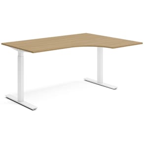 Skrivbord el höger 80x160 cm Ek/Vit