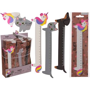 Lineal Out of the Blue Tiere, Gummi, sortiert