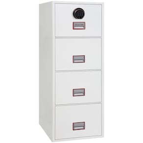 Hängeregistraturschrank Phoenix Safe FS2274F, 4 Schubladen, weiß