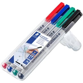 Folienstift STAEDTLER Lumocolor non-permanent, B, 4 Farben sort.