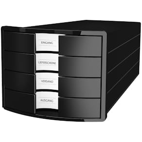 Schubladenbox HAN IMPULS, 4 Schubladen, schwarz