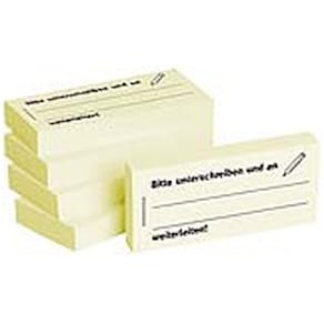 Haftnotiz BIZSTIX Business 1301010111, gelb, 75x35mm, 5x100 Blatt