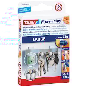 Kleefstrip Tesa Powerstrips, draagkracht 2 kg, blister van 10