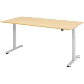 Schreibtisch HAMMERBACHER XMST2E, 200x100 cm, ahorn, silber, höh.